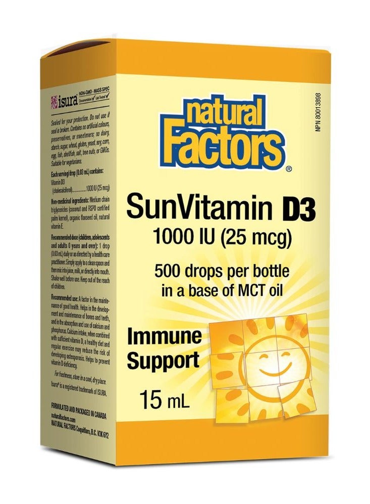 Vitamin D3 Drops for Kids, 1000 IU, 15 ml | Supports Bone Health & Calcium Absorption