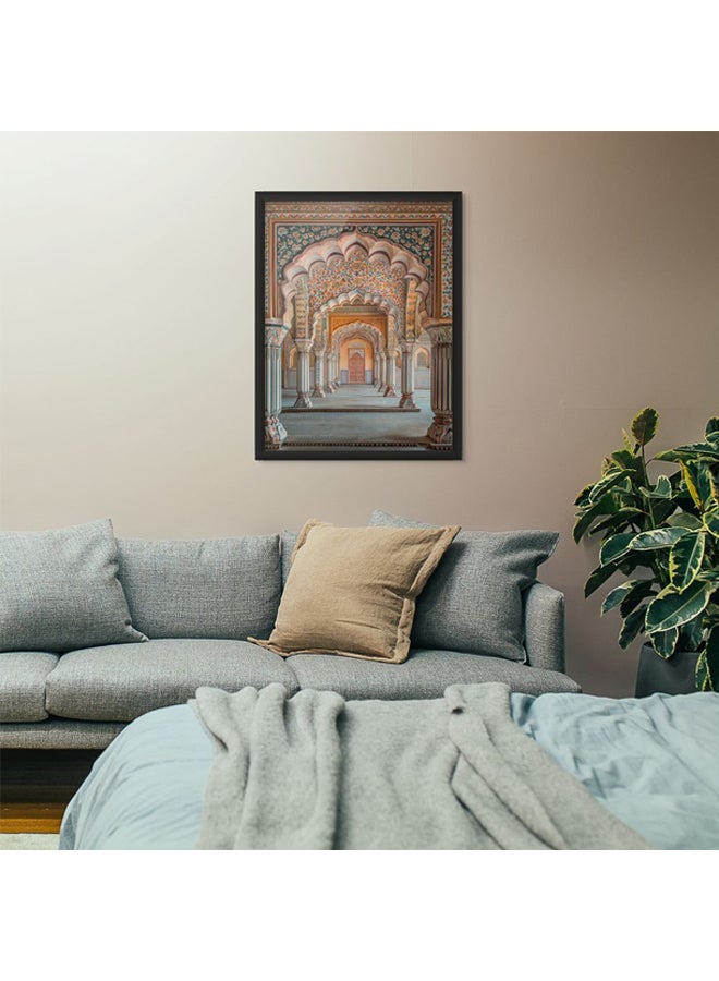 Art Decor Framed Fine Art Portrait Print of Indian Palace Door Wall Art Rajasthani Architecture Mughal Archway Cultural Heritage Wall Décor for Living Room Bedroom Office Studio and Gifting - Image 3