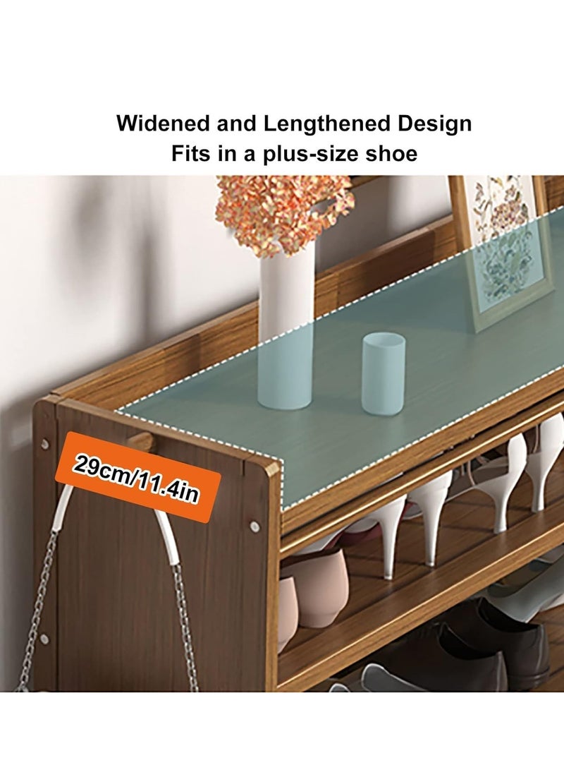 Arabest 7-Tier Shoe Cabinet , Freestanding Shoe Cabinet Organizer, Shoes Storage Cabinet for Entryway, Narrow Shoe Rack Cabinet - Image 5