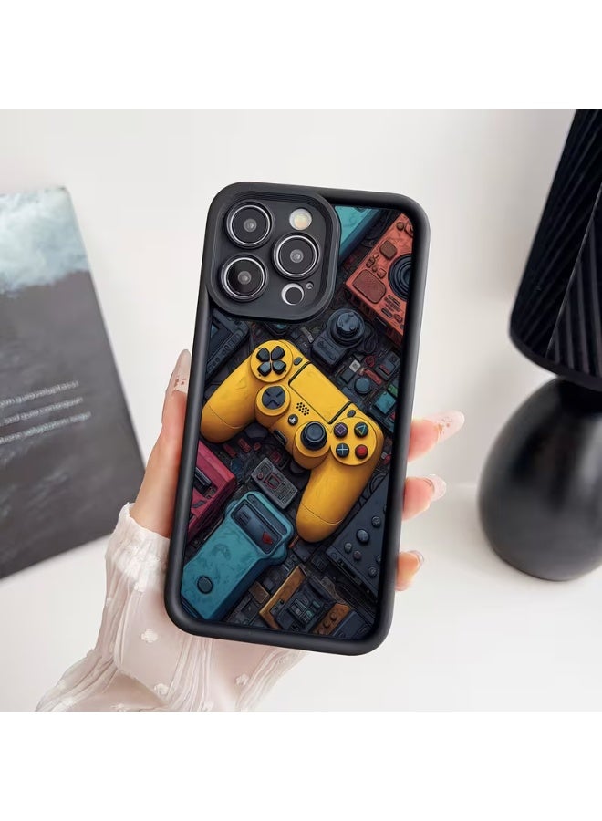 Temu PlayStation controller-themed phone case, full phone protection, shockproof and drop-resistant TPU, perfect for stylish holiday gifts, anti-slip, scratch-resistant, compatible with iPhone 15 Pro - Image 1