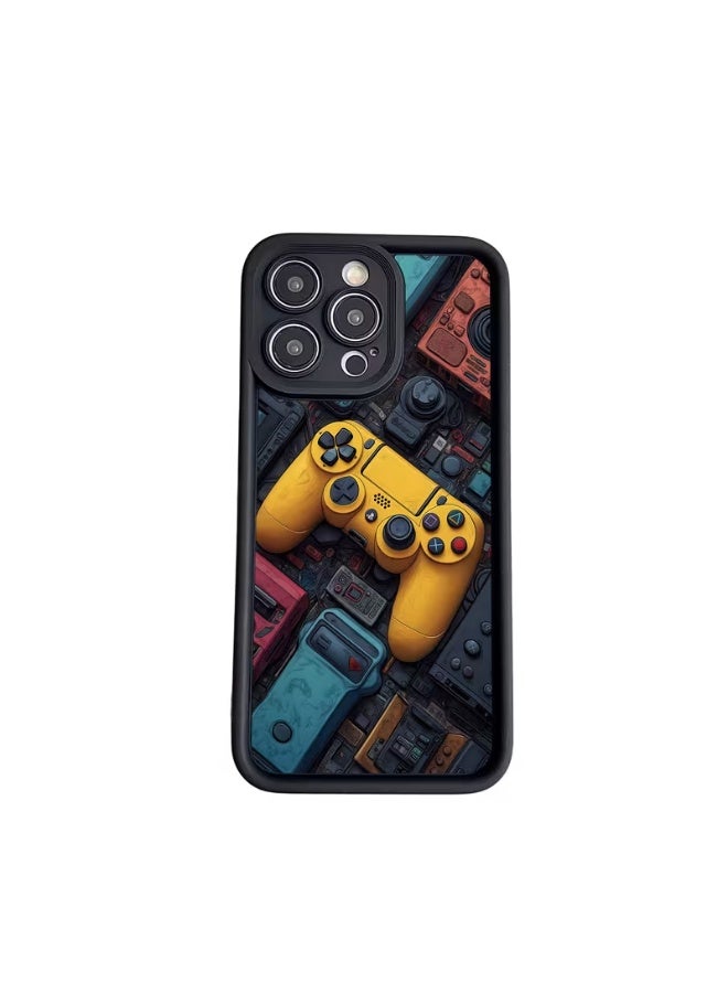 Temu PlayStation controller-themed phone case, full phone protection, shockproof and drop-resistant TPU, perfect for stylish holiday gifts, anti-slip, scratch-resistant, compatible with iPhone 15 Pro - Image 2