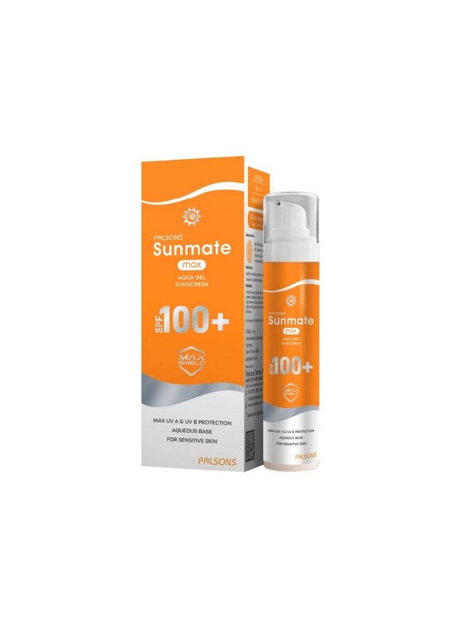 Sun-Mate جل واقي من الشمس Sunmate Max Aqua بعامل حماية من الشمس 100+ وPa++++ للبشرة الجافة والحساسة، خالٍ من الزيوت وغير دهني ولا يسبب التعرق ولا يترك طبقة بيضاء ولا يسبب الرؤوس السوداء ويمنع الاسمرار وحروق الشمس والتصبغ 50 جم - Image 1