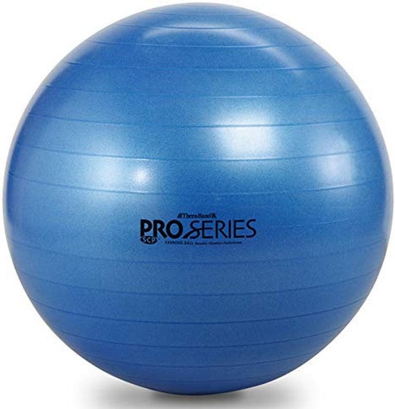 TheraBand Thera-Band Pro Series SCP Exercise Ball - 75 cm Blue Stability Ball for Core Strength and Balance - Image 4