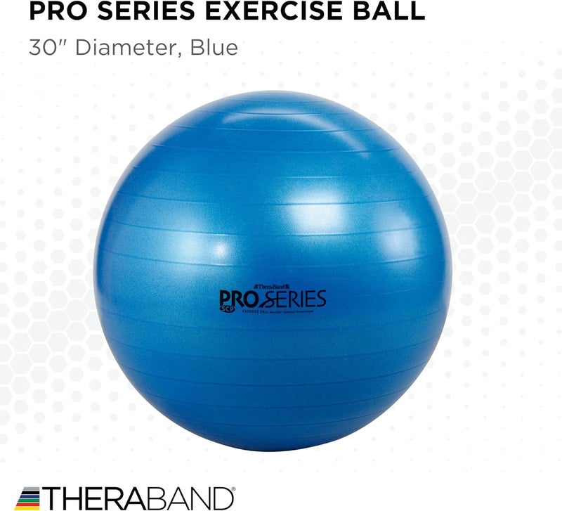 TheraBand Thera-Band Pro Series SCP Exercise Ball - 75 cm Blue Stability Ball for Core Strength and Balance - Image 2