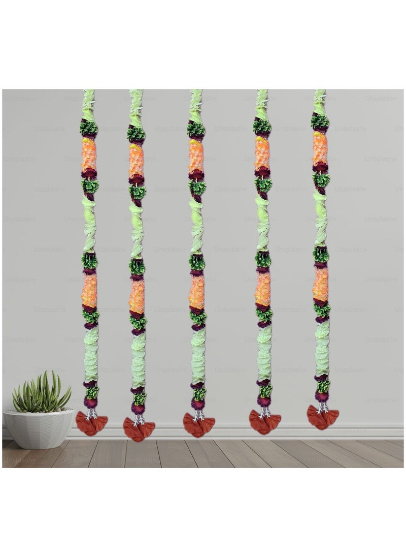 Shreeji - Pack of 5 Decorative swag | 5 feet long | for door and wall decor - Image 1