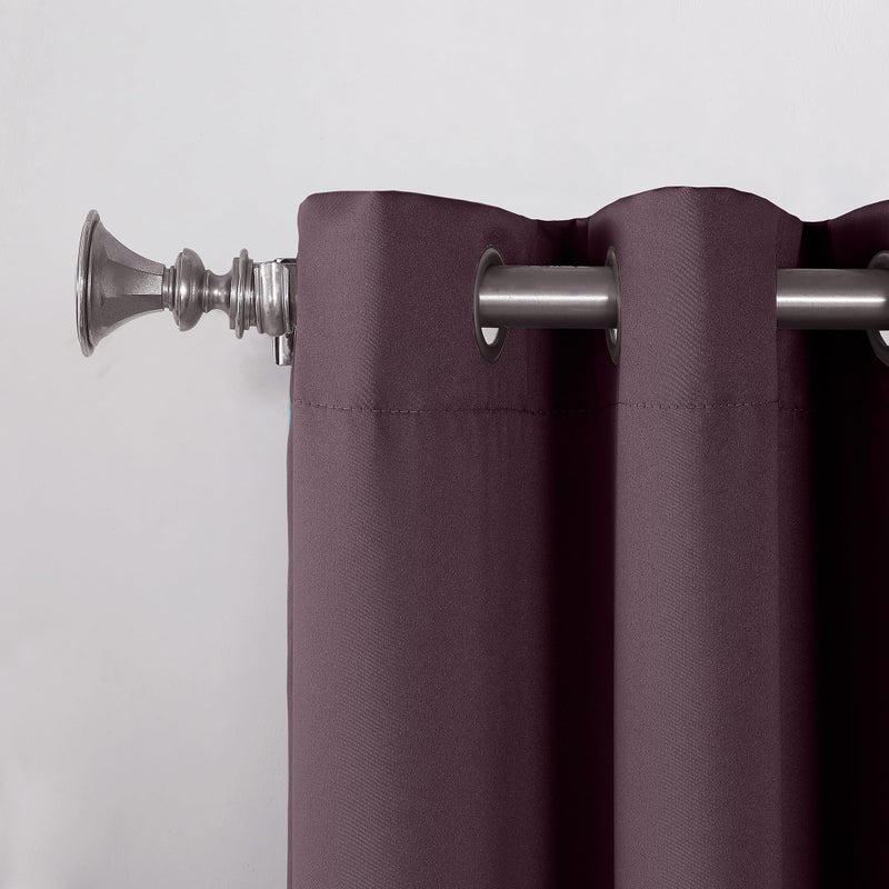 Sun Zero Barrow 2-Pack Energy Saving Grommet Curtain Panel Pair, Plum Purple, 54" W x 84" L (2 Panels) - Image 2