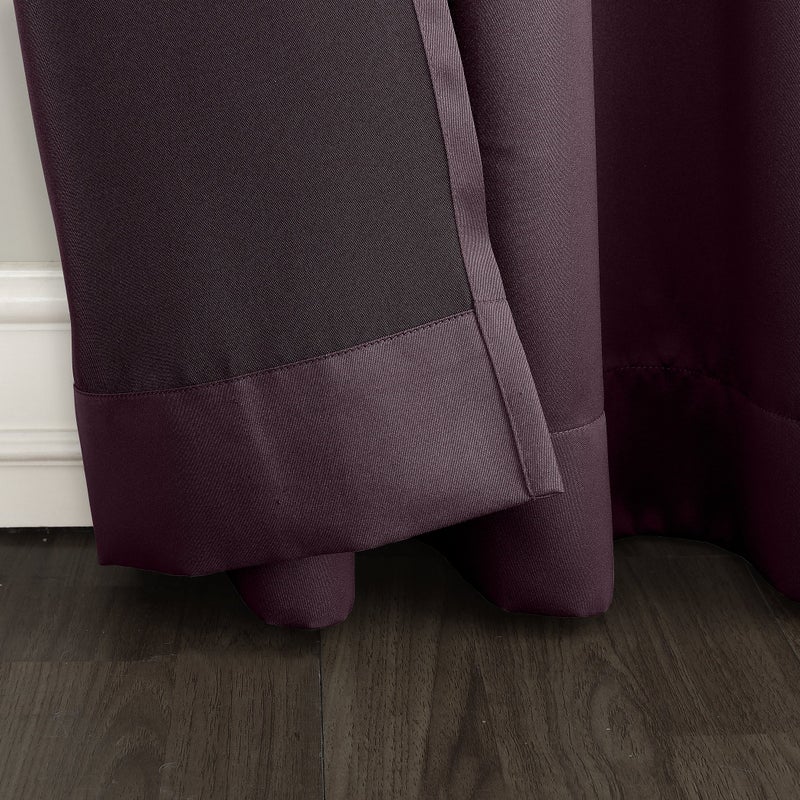 Sun Zero Barrow 2-Pack Energy Saving Grommet Curtain Panel Pair, Plum Purple, 54" W x 84" L (2 Panels) - Image 3