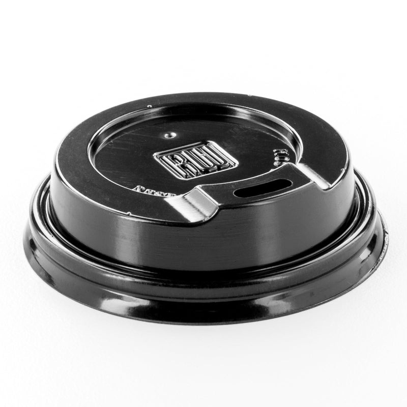 RestaurantwareLIDS ONLY 500CT Disposable Black Lid for 4OZ Coffee and Tea Cups Perfect for Coffee Shops Juice Shops and Restaurant take out  Recyclable Polystyrene Cup Lid