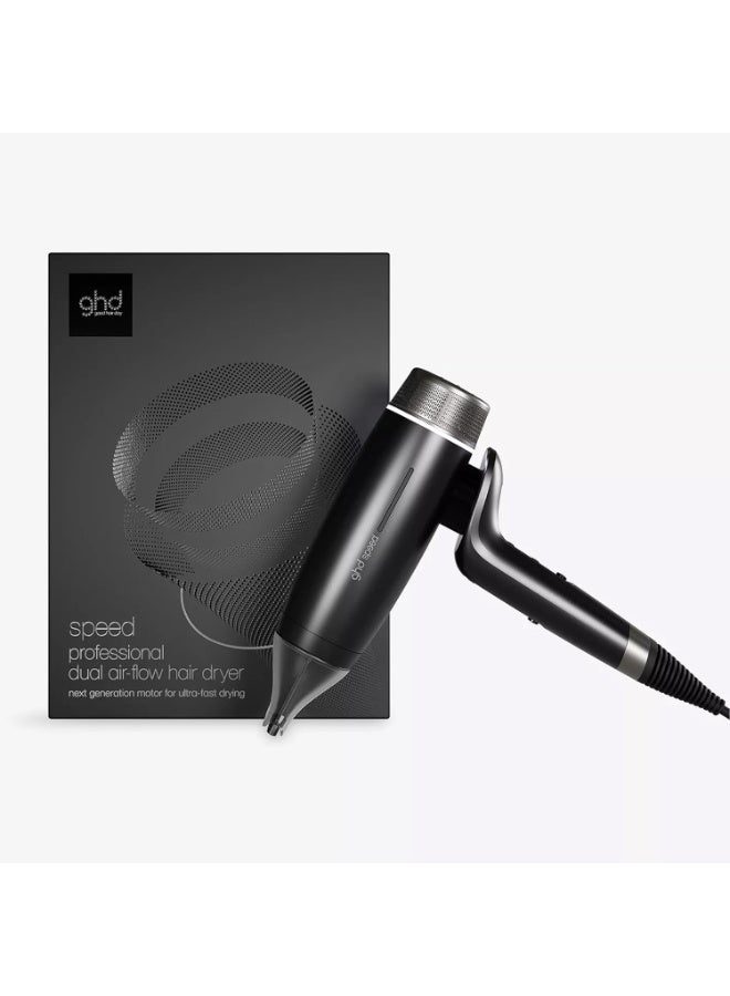 ghd Speed Ionic Hair Dryer – Ultra-Fast Professional Ionic Blow Dryer with ghd halo Dual-Airflow Technology | No Heat Damage | Cool-Scalp Technology | Salon-Quality Shine (Black) - Image 1