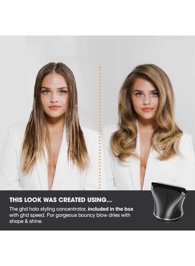 ghd Speed Ionic Hair Dryer – Ultra-Fast Professional Ionic Blow Dryer with ghd halo Dual-Airflow Technology | No Heat Damage | Cool-Scalp Technology | Salon-Quality Shine (Black) - Image 4