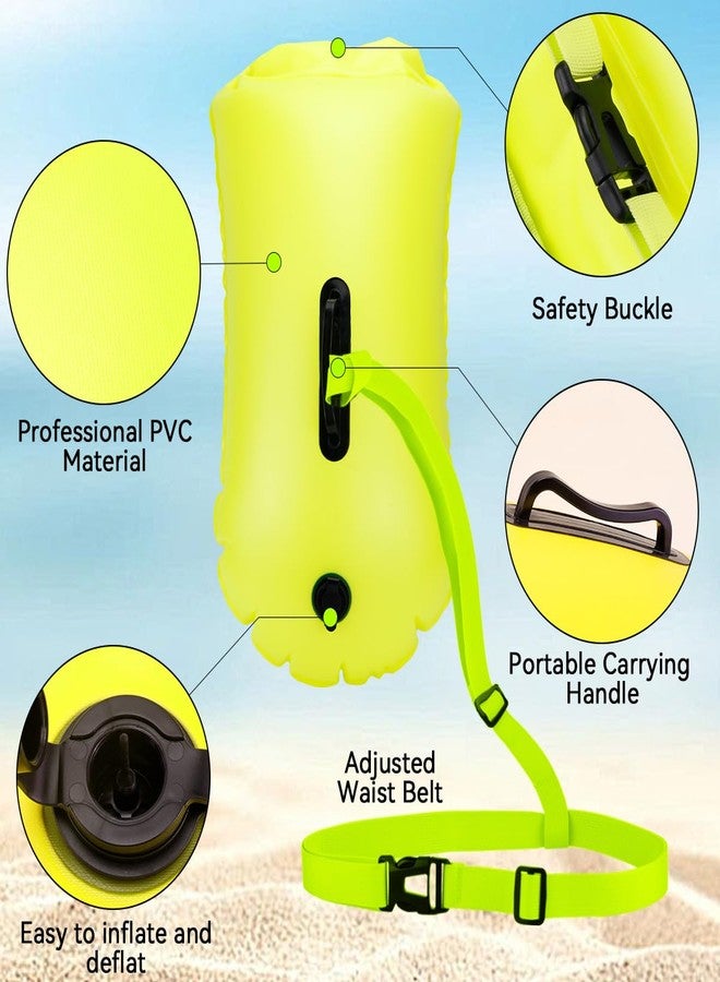 LeKaufen Swim Buoy for Open Water Swimmers – 28L Waterproof Dry Bag Tow Float with Dual Air Chambers, High Visibility Safety Bubble for Triathlon, Sea Swimming, Snorkeling – Adult Swim Trainer - Image 5