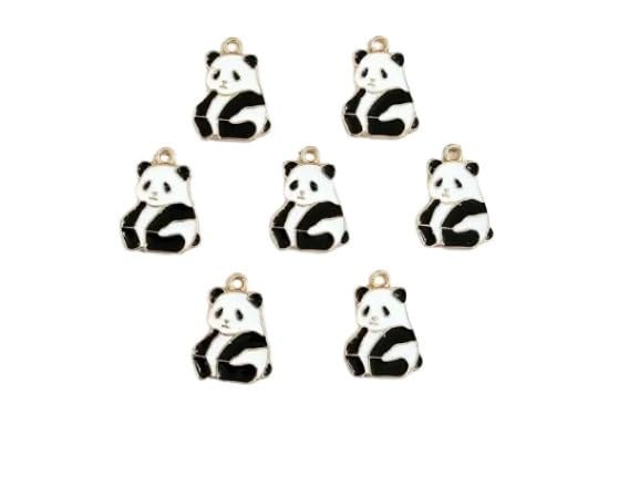 Needs Cute Panda Charms for Bracelet Jewellery Making Resin Charms for DIY Craft Charm Bracelets Set of 10 Pcs