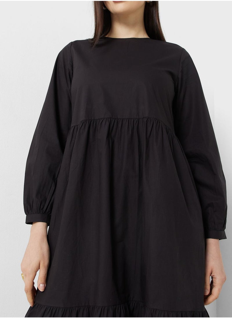 Khizana - Tiered Asymmetrical Hem Dress - Image 1