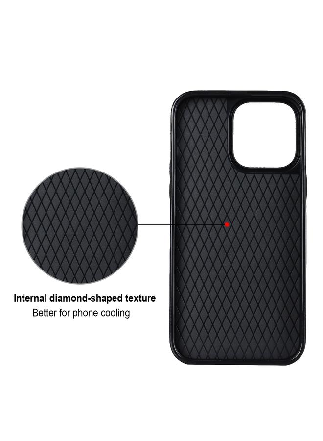 Zaboon Case For iPhone 13 Pro Max Rhombic PU Leather Phone Case with Ring Holder - Image 3