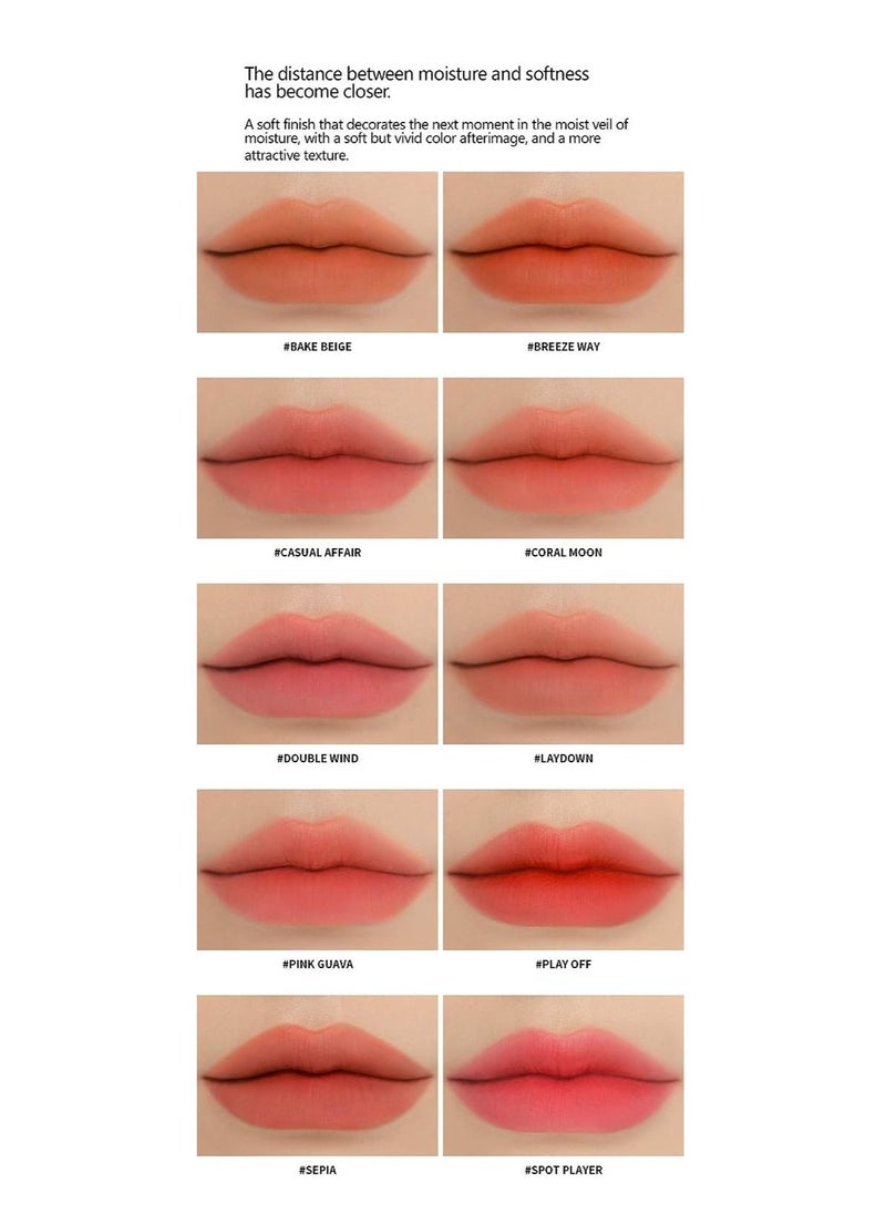 3ce BLUR WATER TINT soft lip with less smear with a blurry finish CASUAL AFFAIR  - Image 1