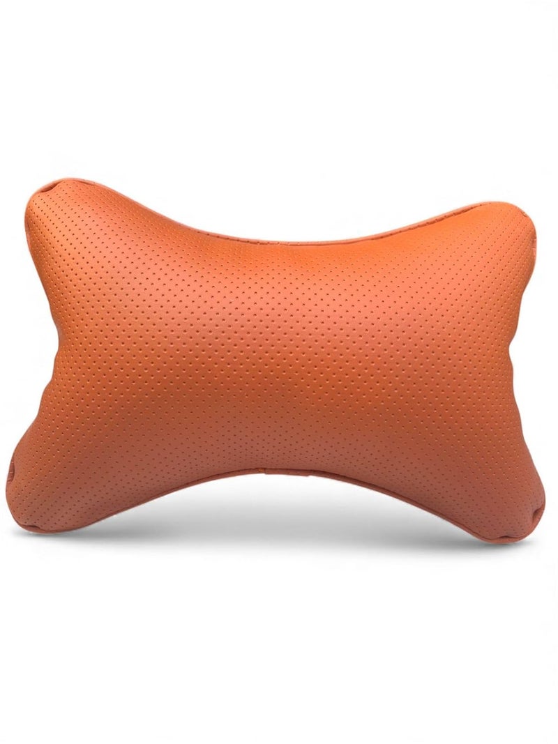 AUTOUNIKO Velvet Soft car Neck Pillow for Travel, Travel Micro Fiber Rest Pillow/Cushion Set of Pillows Compatible with All Cars - Pack of 2 Pieces (Brown Pillow) - Image 5