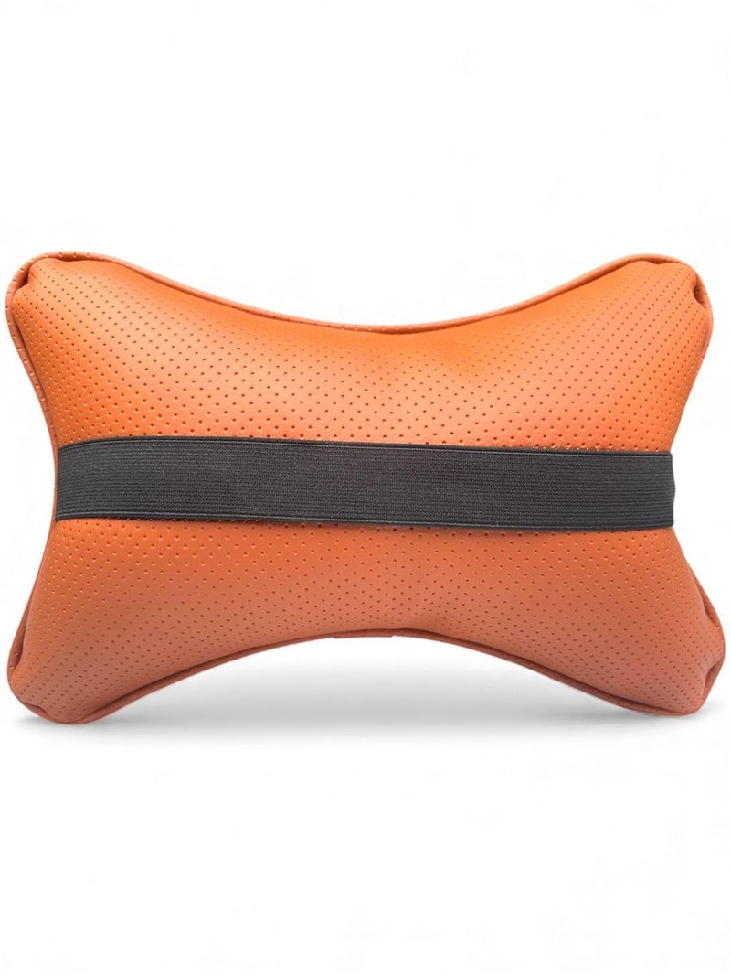 AUTOUNIKO Velvet Soft car Neck Pillow for Travel, Travel Micro Fiber Rest Pillow/Cushion Set of Pillows Compatible with All Cars - Pack of 2 Pieces (Brown Pillow) - Image 3