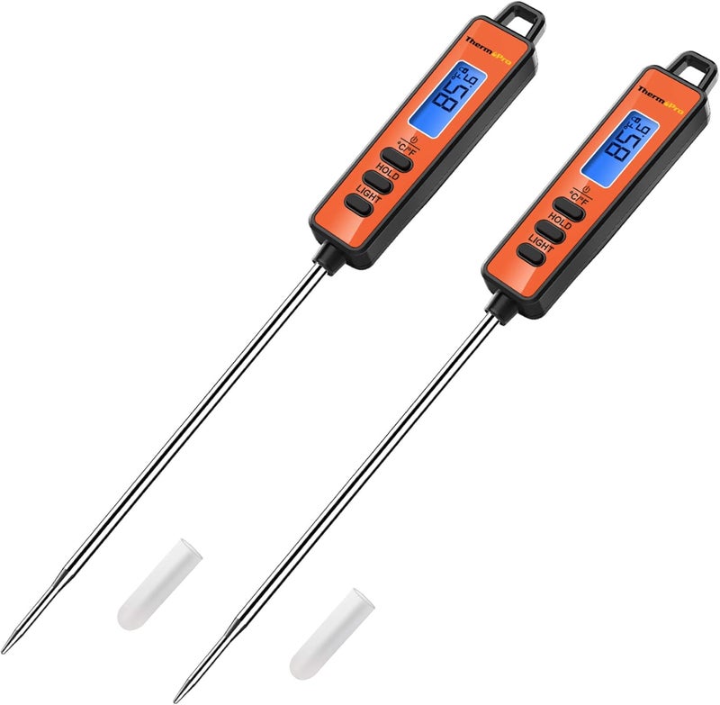 ThermoPro TP01A Instant Read Meat Thermometer with Long Probe Digital Food Cooking Thermometer for Grilling BBQ Smoker Grill Kitchen Oil Candy Thermometer - Image 1