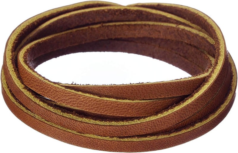 Realeather رباط جلد لاتيجو من سيلفر كريك لصناعة الحرف والمجوهرات، 1/8" × 50'، بني متوسط - Image 3