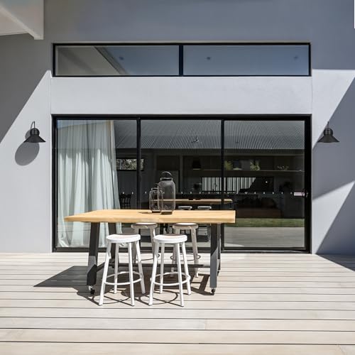 GLOBE Electric 44165 1-Light Outdoor Wall Sconce, 2-Pack, Black Finish, Weather Resistant, Exterior Lighting for House, Back Porch Lights, Front Patio Décor, Garage Fixture, Vintage - Image 3