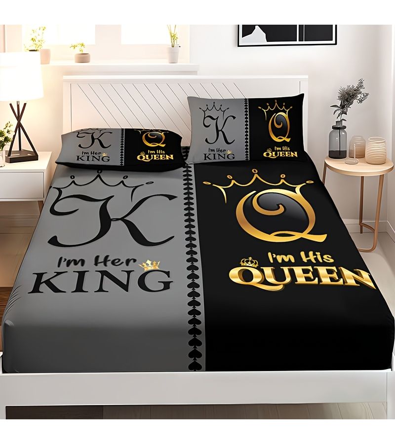Polychrome Twin Fitted Sheet Set 3pcs With 2 Pillowcases No Inserts - Image 4