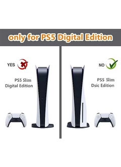 X-level PS5 Slim Optical Drive Version Sticker, Sony PS5 Slim Console Controller Skins Set, Skin Wrap Decal Sticker PS5 Slim Optical Drive Version, Protective Film Sticker for Venom, Vinyl Cover Sticker  - Image 2
