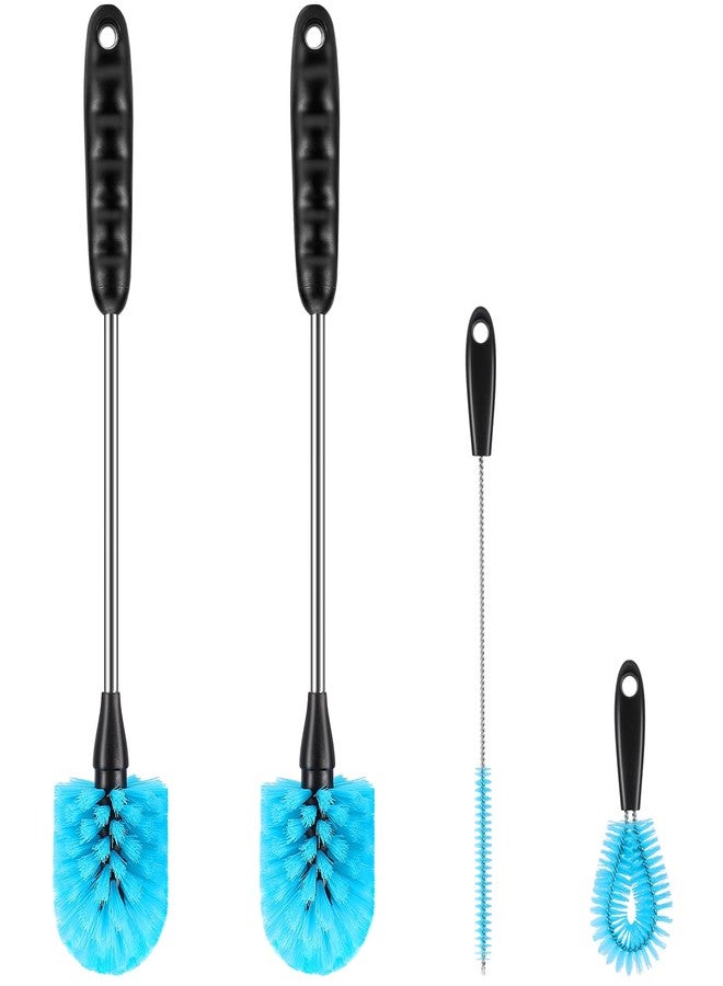 AnDocK Bottle Brush Cleaner Set, Long Handle 3-in-1 Stainless Steel Water Bottle Cleaning Brush for Washing Narrow Neck Bottle, Sport Bottle, Baby Bottle, Flask, Straw, Tumbler, Cup Cover. (Long Size) - Image 1