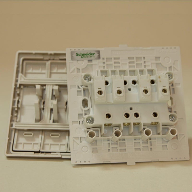 Schneider Electric Pieno 4 Gang 2 Way Switch - Wine Gold - Image 3