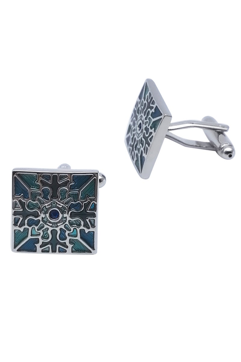 Geometric Pattern cufflinks, 2 PCS in One Set Alloy Jewelry Specially Design for Men's Shirt Wedding Business Gift with Delicate Package Box  - Image 1