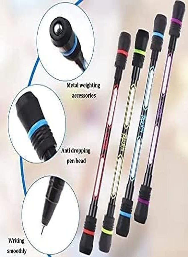 XVIA Spinning Pen Set – 4pcs Rotatable Fidget Pens for Tricks, Stress Relief, Cool Stationery for School, Office, Pen Spinning Mods for Beginners, Smooth Balance and Durable Build - Image 4