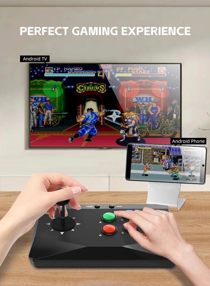 عصا أركيد فايتر، وحدة تحكم ألعاب الفيديو اللاسلكية 2.4 جيجا، عصا تحكم مريحة ودقيقة للألعاب، لوحة مفاتيح ألعاب محمولة مدمجة لصندوق تلفزيون أندرويد، (قطعة واحدة) - Image 4