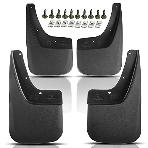 YHTAUTO Mud Flaps Splash Guards Fits GMC Sierra 1500 Limited Sierra 25003500 HD with Single Rear Wheel Model Mudguards Mudflaps Accessories for Trucks with Hardware Kit Front  Rear 4Pcs Set