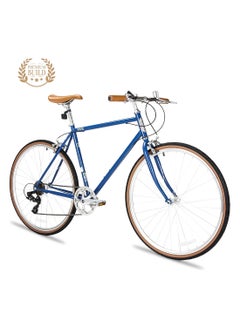 Spartan Platinum City bike for Men | 27.5 inch wheel size|7-Speed Shimano Gears| Cruiser Bike for adults | Navy  - Image 1