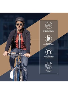Spartan Platinum City bike for Men | 27.5 inch wheel size|7-Speed Shimano Gears| Cruiser Bike for adults | Navy  - Image 5