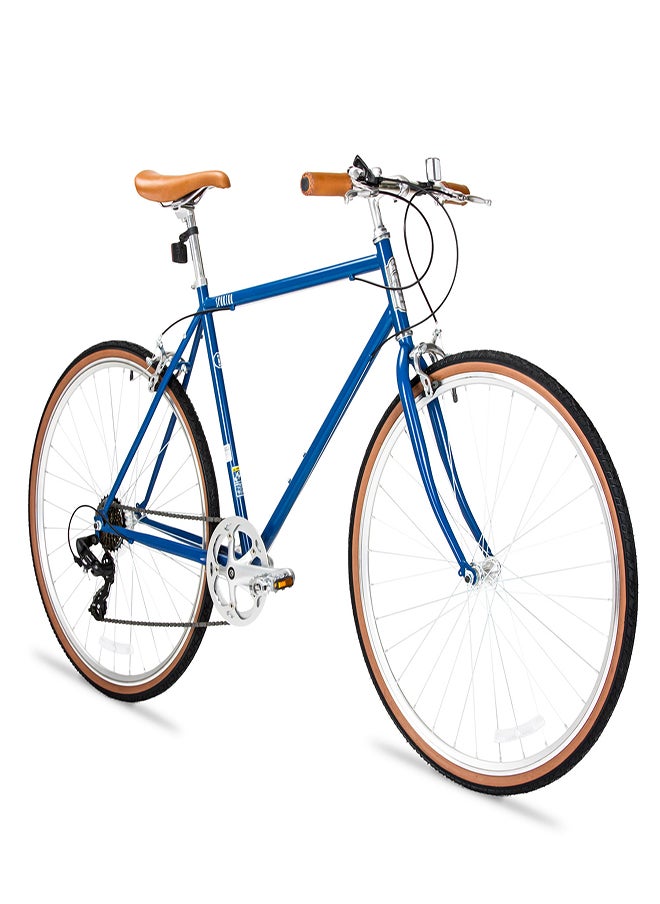Spartan Platinum City bike for Men | 27.5 inch wheel size|7-Speed Shimano Gears| Cruiser Bike for adults | Navy  - Image 2