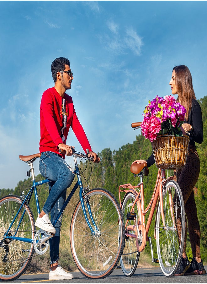 Spartan Platinum City bike for Men | 27.5 inch wheel size|7-Speed Shimano Gears| Cruiser Bike for adults | Navy  - Image 3