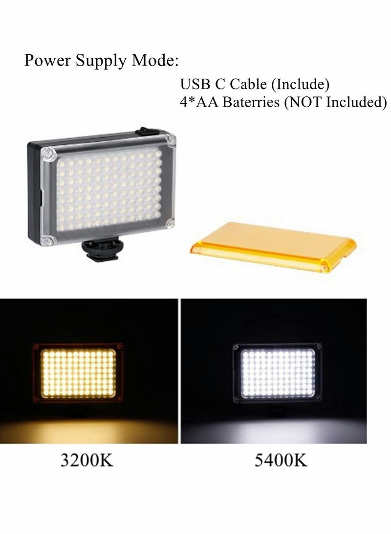 Y&D Video Light 96 LED Camera with 5400K / 3200K Filter for Cameras Camcorder Conference, USB or Battery Powered - Image 5