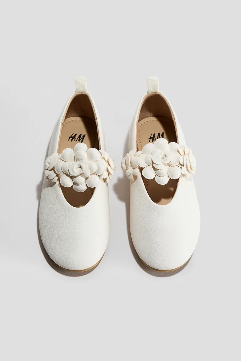 H&M Appliquéd ballet pumps
