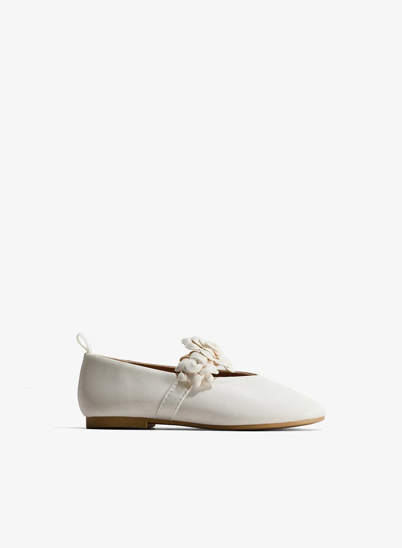 H&M Appliquéd ballet pumps