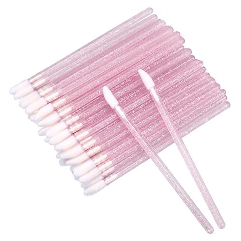50Pcs Disposable Lip Brushes Make Up Glitter Crystal Lip Brushes Lip Gloss Applicators Makeup Beauty Tool Kits