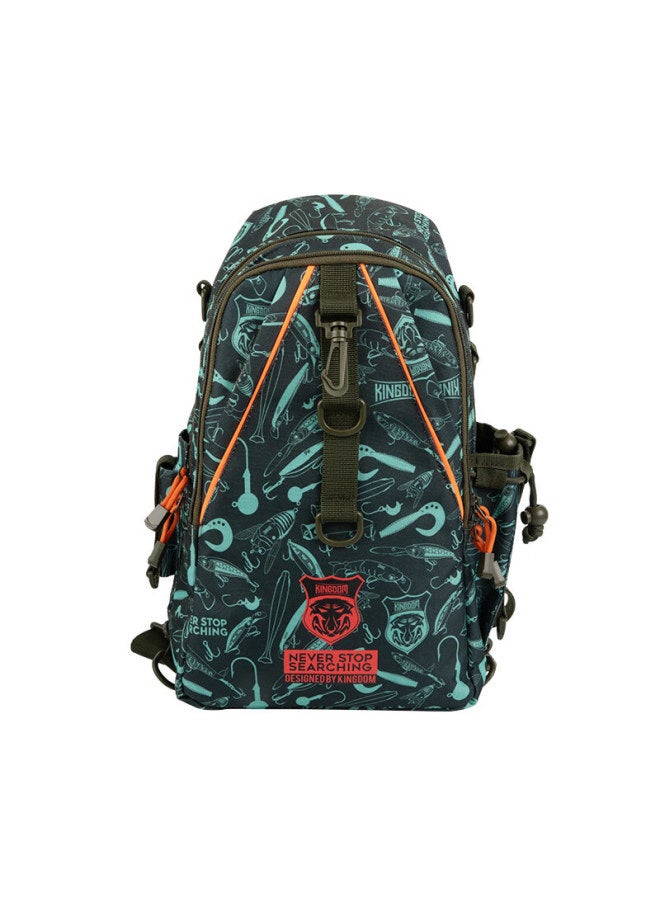 King Lure Guoluya Luya Bag Multifunctional Crossbody Bag, Backpack For Fishing, Durable Waterproof Canvas Tackle Bag, Black - Image 3