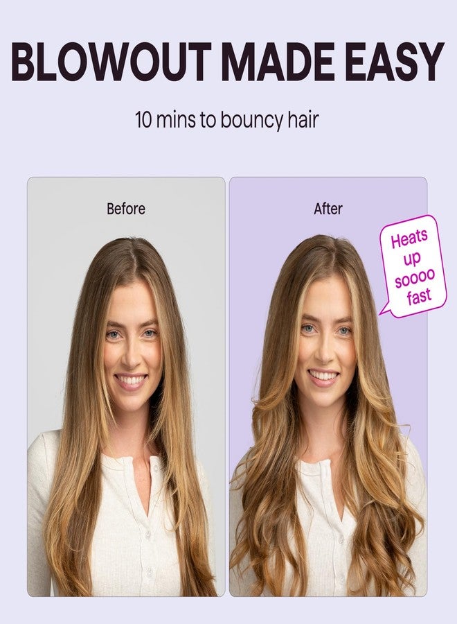 ويفي توك فرشاة تجعيد الشعر الحرارية Wavytalk Blowout Boost، فرشاة دائرية ساخنة مقاس 1.5 بوصة لتصفيف الشعر بمظهر رائع، جهد مزدوج، سيراميك تورمالين، تقنية أيونية، 5 إعدادات لدرجة الحرارة - Image 4