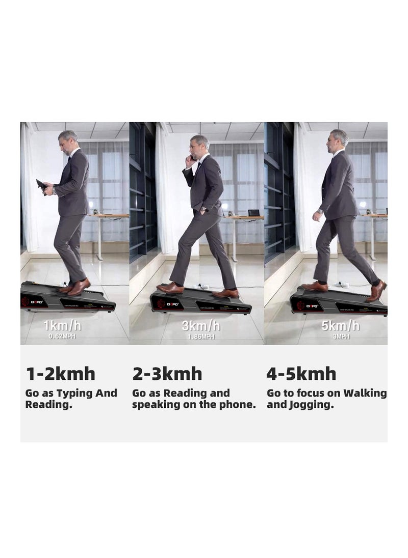 Generic - Portable Treadmill Electronic Treadmill for Home  Under Desk Walking Pad Can be Stored Under Bed or Desk - Image 1
