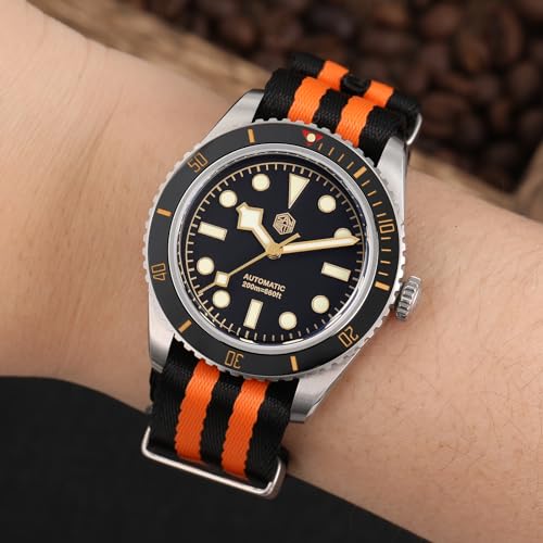 watchdives Nylon Watch Band 18mm 20mm 22mm Multicolor Replacement Watch Straps for Men Women (Black Orange, 20mm) - Image 4
