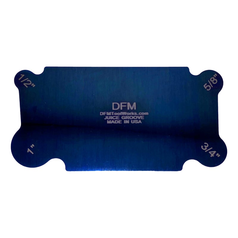 DFM Tool Works DFM Tool Works Curved Cabinet Scraper Cards - Precision Cabinet Scraper for Woodworking, Multi-Use Woodworking Tools, Wood Finishers, Quality Card Scraping Tool, Made in USA, Juice Groove - Blue  - Image 1