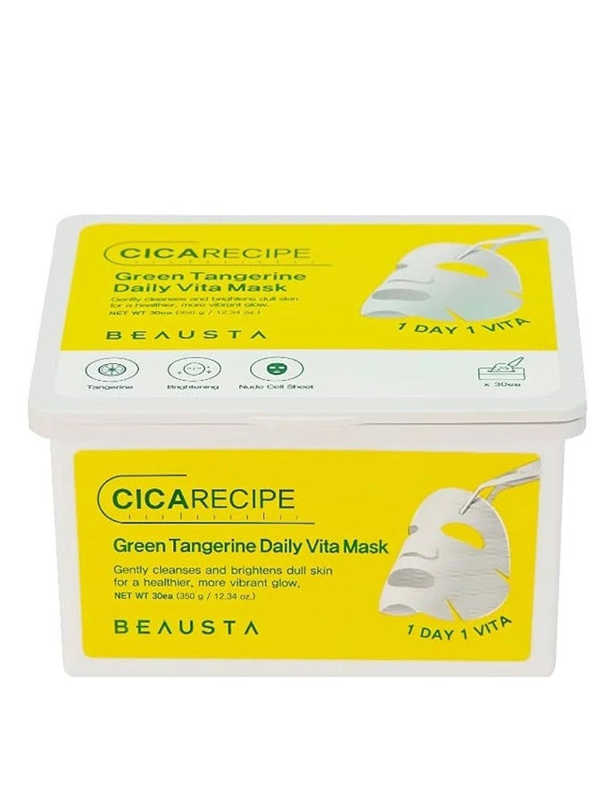 BEAUSTA Green Tangerine Daily Vita  30 Masks - Image 2