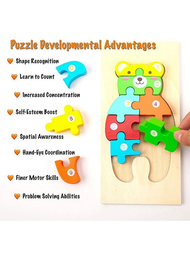 YelaJoy Yelajoy Wooden Toddler Puzzles for Kids Ages 2-4 | Toys for Toddlers 2 Years Old | Wooden Puzzles for Toddlers 2-4 Years | 4-pack Toddler Puzzle Toddler Toys  - Image 2