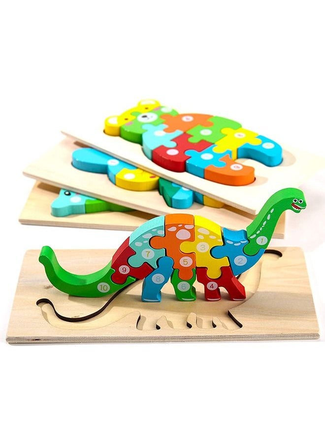 YelaJoy Yelajoy Wooden Toddler Puzzles for Kids Ages 2-4 | Toys for Toddlers 2 Years Old | Wooden Puzzles for Toddlers 2-4 Years | 4-pack Toddler Puzzle Toddler Toys  - Image 1