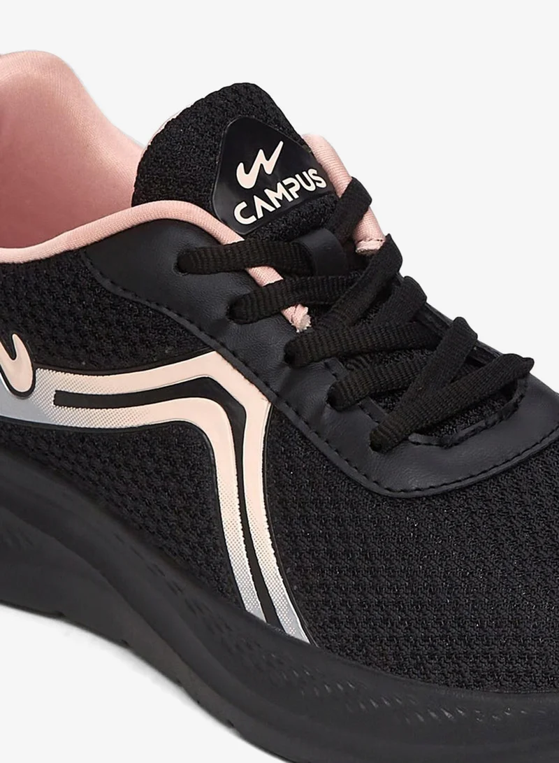 CAMPUS Blk/Peach Women’s Sporty Black Sneakers – A Versatile Choice Shoes for Both Workout and Casual Style for Women | Best Price UAE
