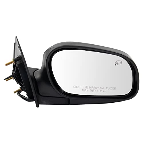TRQ Passenger Side Mirror Assembly Electric Adjustment Heated No Memory Black Compatible with 2002-2011 Ford Crown Victoria 2003-2011 Mercury Grand Marquis 2003-2004 Marauder FO1321214 FO1321416 - Image 1